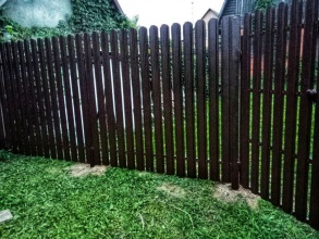 Забор из евроштакетника с утрамбовкой щебнем 18 метров фото под ключ